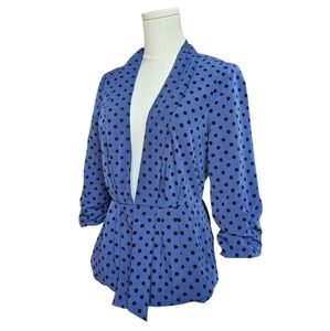 ELLE Navy/Black Polka Dot Blazer